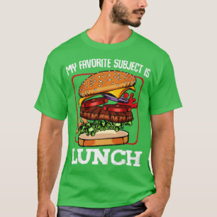 Camiseta Meu Assunto Favorito É Cheeseburger De Almoço