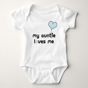 Camiseta Meu Auntie ama-me claro - balão azul do coração