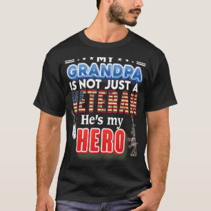 Camiseta Meu avô não é apenas um veterano. Ele é meu herói 