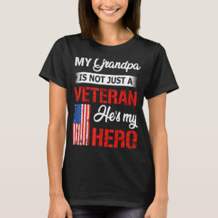 Camiseta Meu Avô Não É Apenas Veterano. Ele É Meu Herói Mil