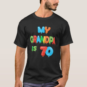 Camiseta Meu avô tem 70 anos de idade de vovô 70 de anivers