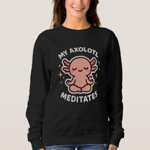 Camiseta Meu Axolote Medita Arte de Salamandra de Estimação