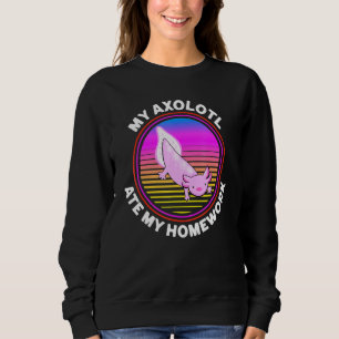 Camiseta Meu Axolotl Comeu Meu Trabalho De Casa, Retro Vint