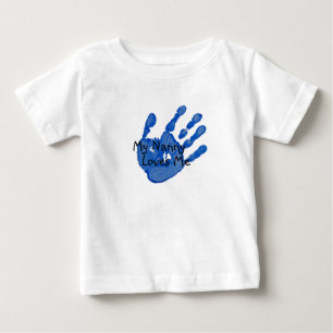 Camiseta "Meu baby-sitter ama-me" - azul