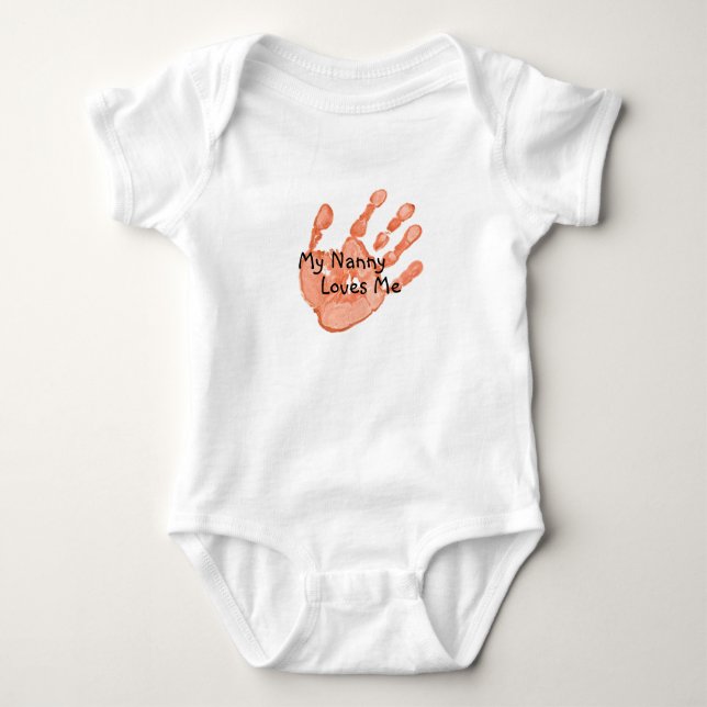Camiseta "Meu baby-sitter ama-me" - laranja (Frente)
