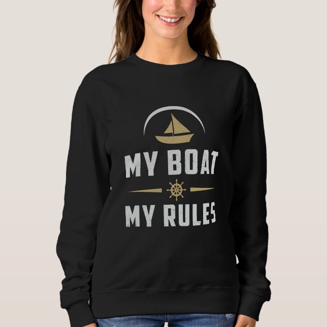 Camiseta Meu Barco Minhas Regras Barco Navegando Barco (Frente)