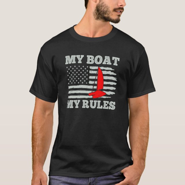 Camiseta Meu Barco Minhas Regras Capitão Catamarã (Frente)