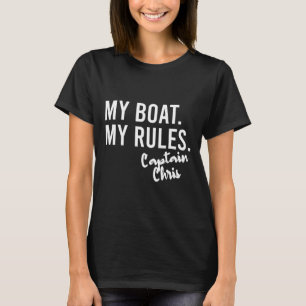 Camiseta Meu Barco Minhas Regras Capitão Chris Barco Person