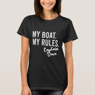 Camiseta Meu Barco Minhas Regras Capitão Dave Embarcações P