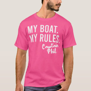 Camiseta Meu Barco Minhas Regras Capitão Phil Barco Persona