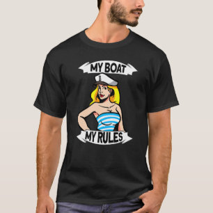 Camiseta Meu Barco Minhas Regras Para Proprietários De Barc