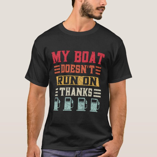 Camiseta Meu Barco Não Funciona Com Barco De Obrigado Para  (Frente)