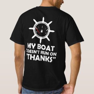 Camiseta Meu barco não funciona em Obrigados Barco engraçad