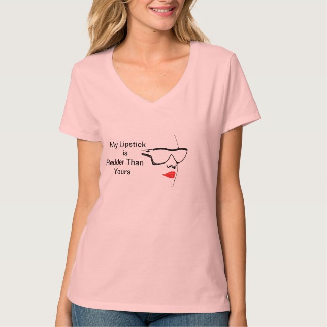 Camiseta Meu batom é mais vermelho do que seu (Frente)