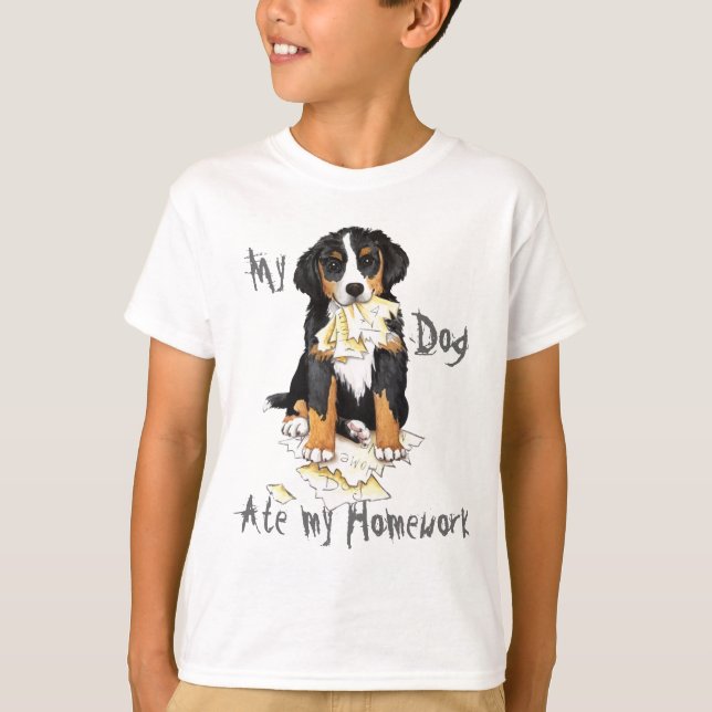 Camiseta Meu Berner Comeu Meu Trabalho De Casa (Frente)