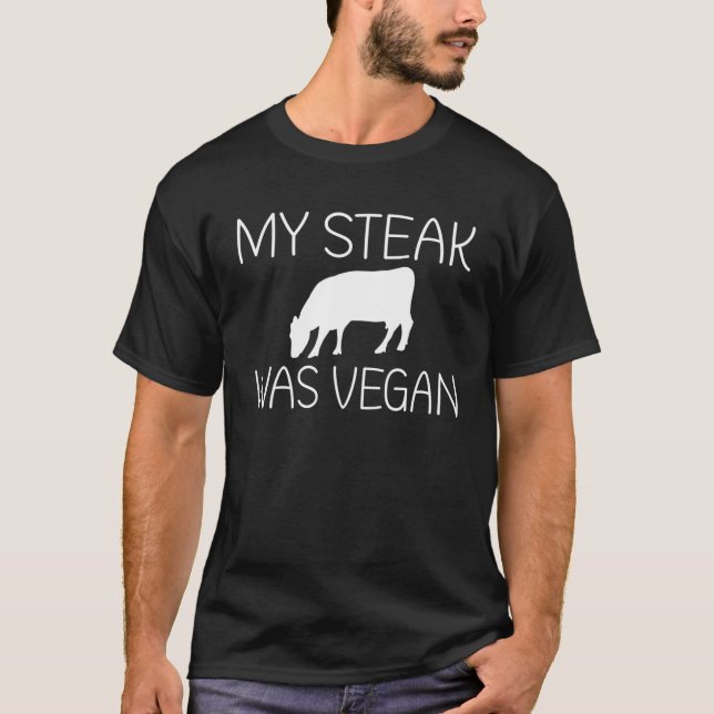 Camiseta Meu Bife Era Vegan CHURRASCO Grill Beef (Frente)