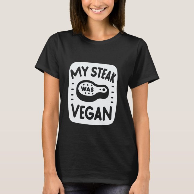 Camiseta Meu Bife Era Vegano ---- (Frente)