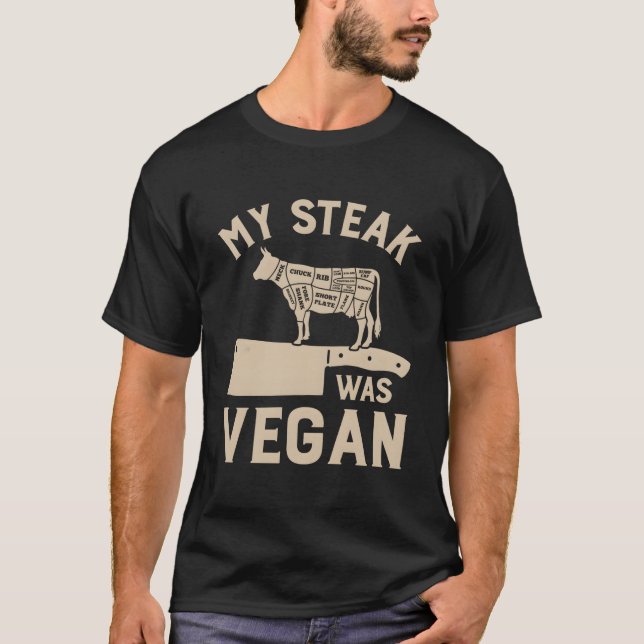 Camiseta Meu Bife Era Vegano (Frente)