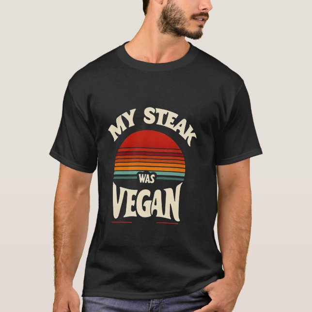 Camiseta Meu Bife Era Vegano ------ (Frente)