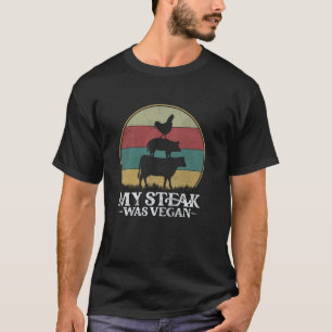 Camiseta Meu Bife Era Vegano - Amante de Churrasco de Bife