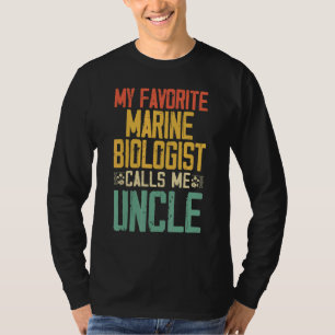 Camiseta Meu Biólogo Marinho Favorito Me Chama De Tio Vinta