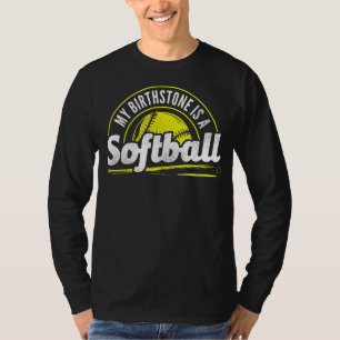 Camiseta Meu Birthstone É Um Jogador De Softball Esportes
