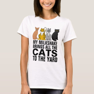 CAMISETA MEU BOLO LEITEIRO TRAZ OS GATOS PARA CAMISAS-T DE 