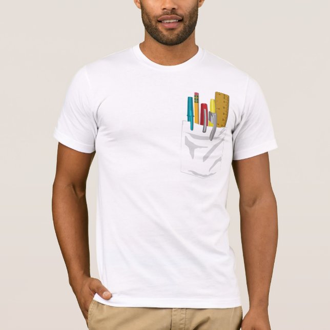 Camiseta Meu bolso. Minhas canetas. (branco) (Frente)