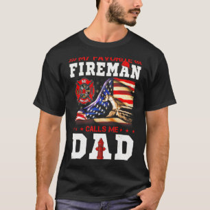 Camiseta Meu Bombeiro Favorito Me Chama Bombeiro Pai Ameri