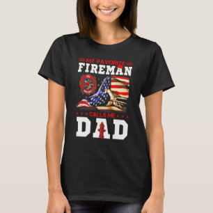 Camiseta Meu Bombeiro Favorito Me Chama Bombeiro Pai Ameri