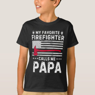 Camiseta Meu Bombeiro Favorito Me Chama De Papá Fireman Fat