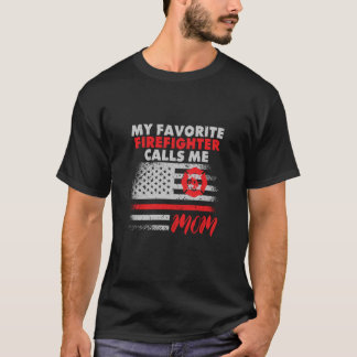Camiseta Meu Bombeiro Favorito Me Chama Mãe Desenhador
