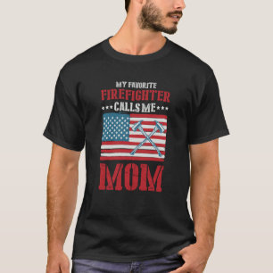Camiseta Meu Bombeiro Favorito Me Chama Mãe Desenhador