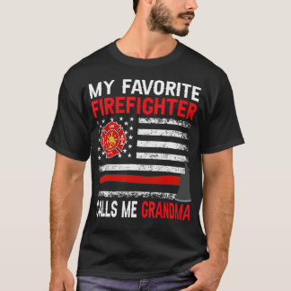 Camiseta Meu Bombeiro Favorito Me Chama Vovó Bombeira