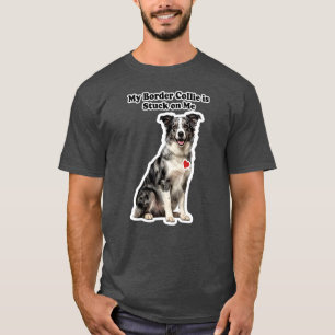 Camiseta Meu Border Collie Blue Merle Apegado a Mim