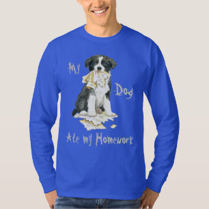 Camiseta Meu border collie comeu meus trabalhos de casa
