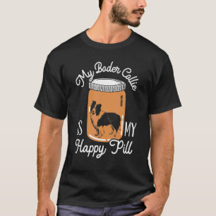 Camiseta Meu Border Collie É Meu Cachorro Pílula Feliz Pat