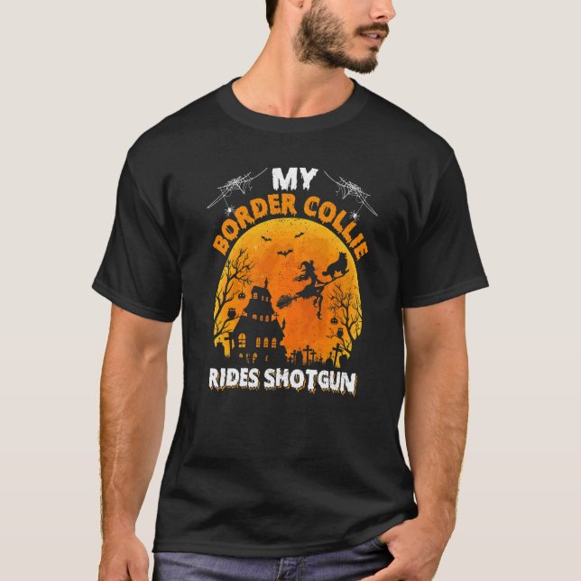 Camiseta Meu Border Collie Viaja de Passageiro Border Colli (Frente)