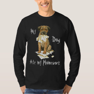 Camiseta Meu Bordo Terrier Comeu Meu Trabalho De Casa
