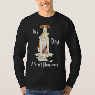 Camiseta Meu Borzoi Comeu Meu Trabalho De Casa