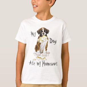 Camiseta Meu Boxer Comeu Meu Trabalho De Casa