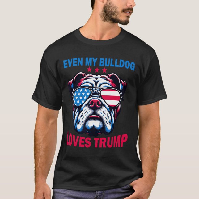 Camiseta Meu Bulldog ama Trump (Frente)