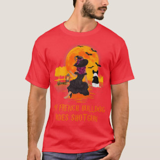 Camiseta Meu Bulldog Francês Corre Cachorro e Bruxo Hallowe