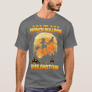 Camiseta Meu Bulldog Francês Dirige Feiticeira Voando Vasso