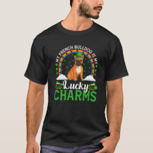 Camiseta Meu Bulldog Francês é minha Rua Sortuda de Charms.