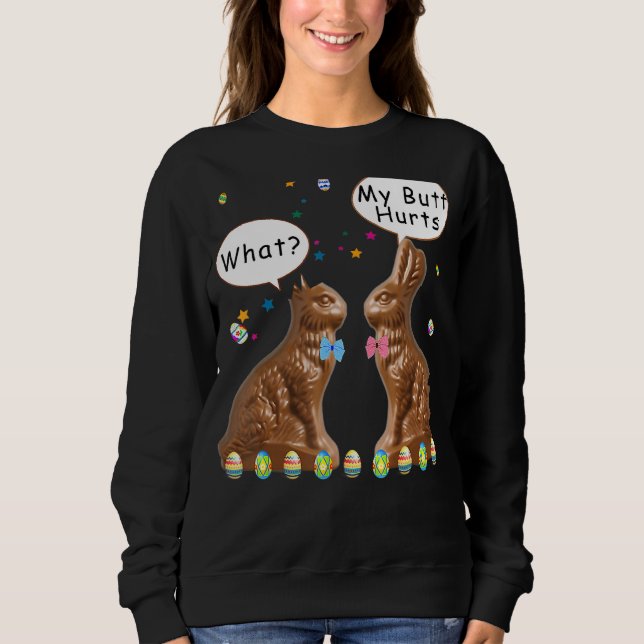 Camiseta Meu Bumbum Magoa Páscoa De Chocolate Engraçado (Frente)