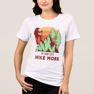 Camiseta Meu Cabelo Diz Caminhar Mais Caminhada Feminina