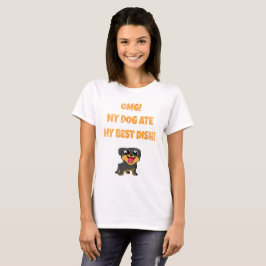 Camiseta meu cachorro comeu meu melhor slogan de prato