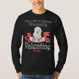 Camiseta Meu Cachorro De Ovelha Inglês É Meu Namorados