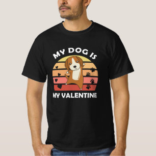 Camiseta Meu Cachorro É A Minha Vintagem Namorados De Bagle